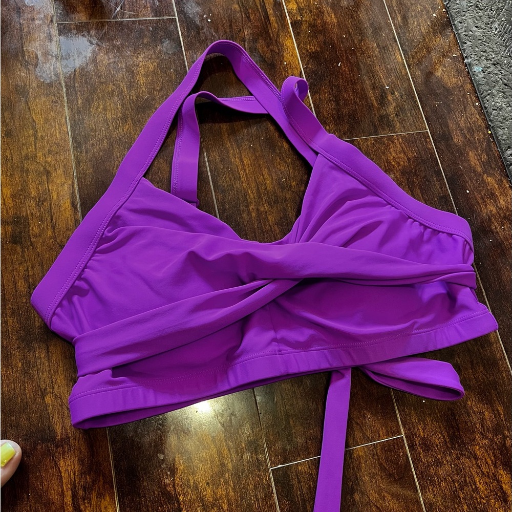 Kiava XL vibrant purple swimsuit Wrap Bikini Top